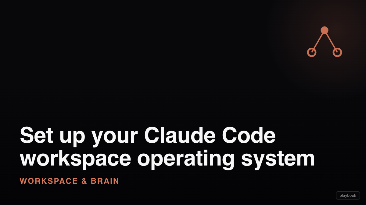 Set up your Claude Code workspace operating system