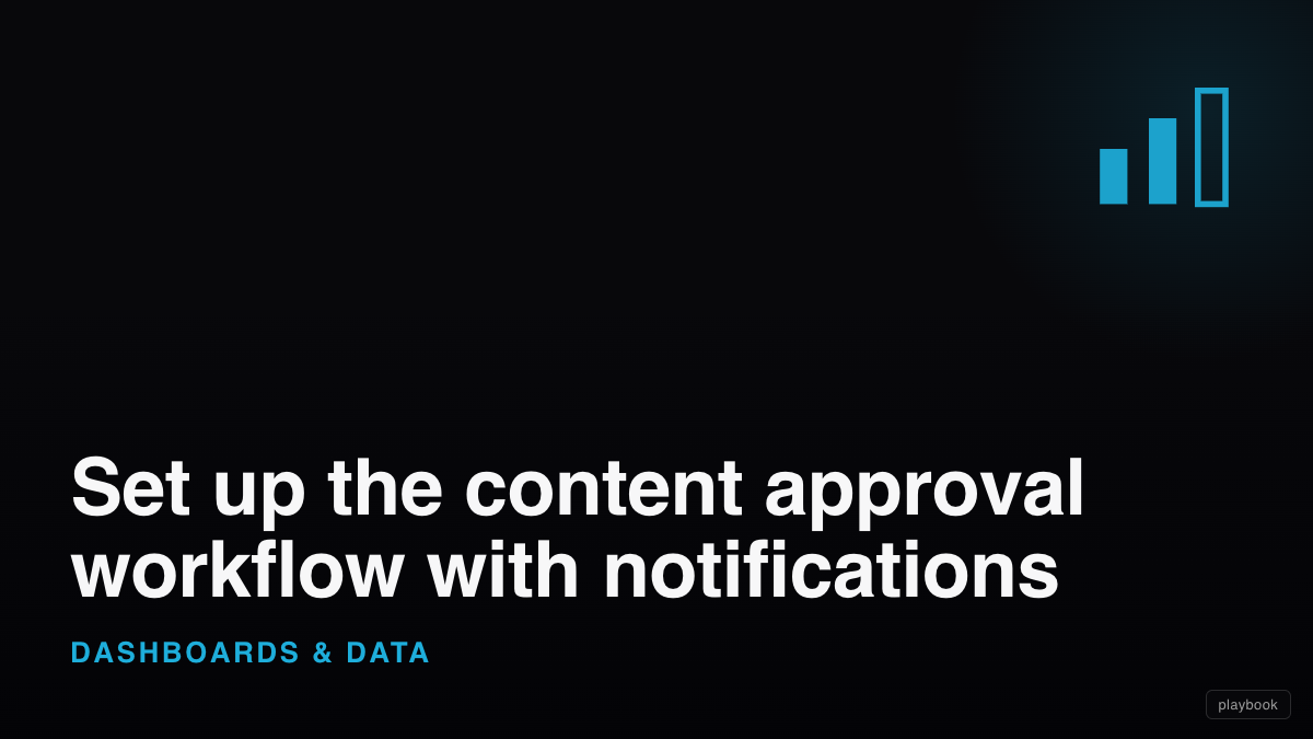 Set up the content approval workflow with notifications