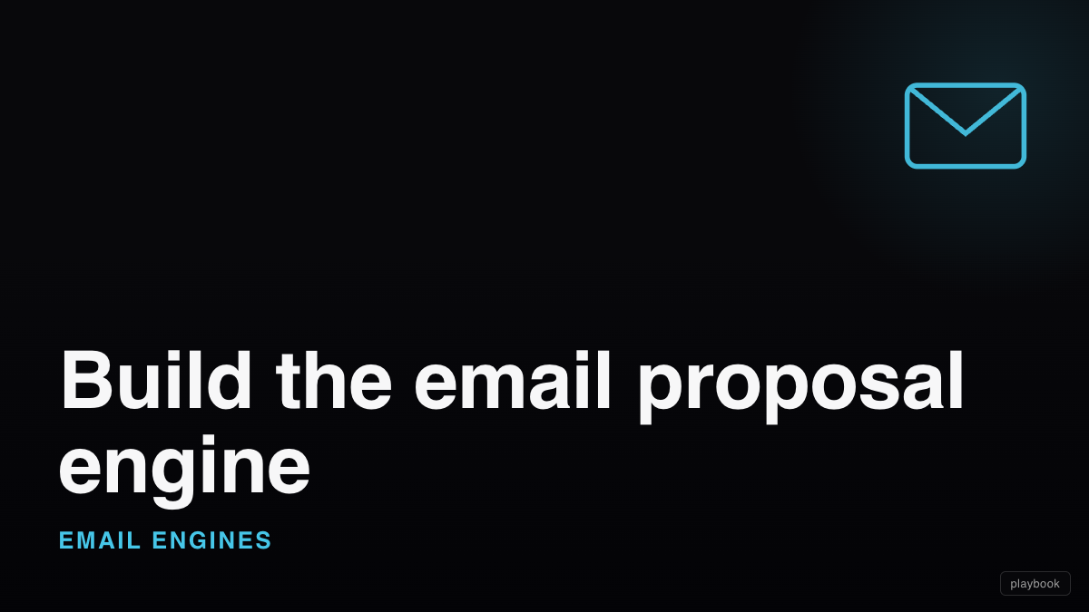 Build the email proposal engine (mine, draft, push, approve, send through ActiveCampaign)