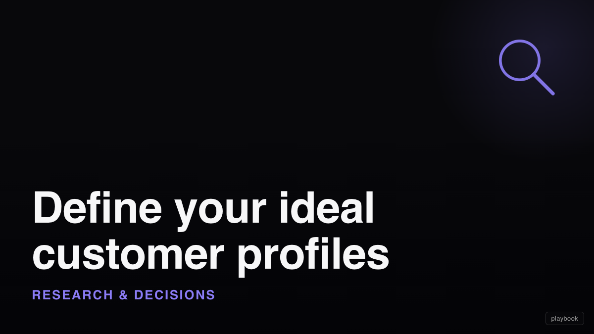 Define your ideal customer profiles (the ICP database)