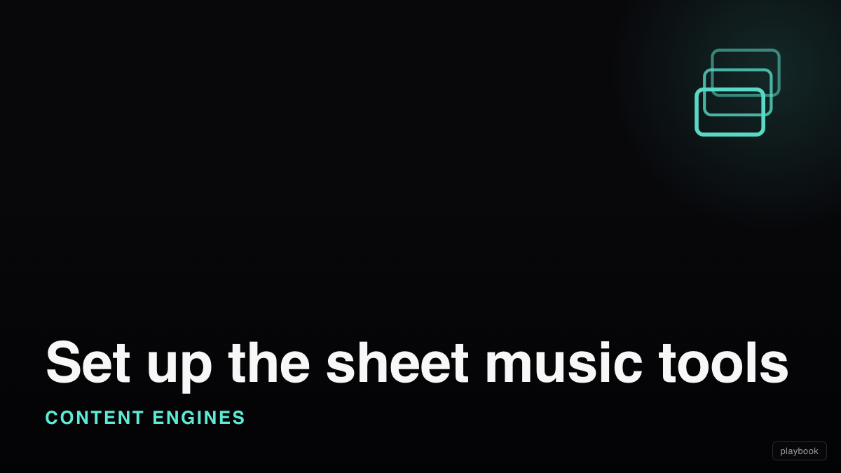 Set up the sheet music tools (engraving polisher and score proofreader)