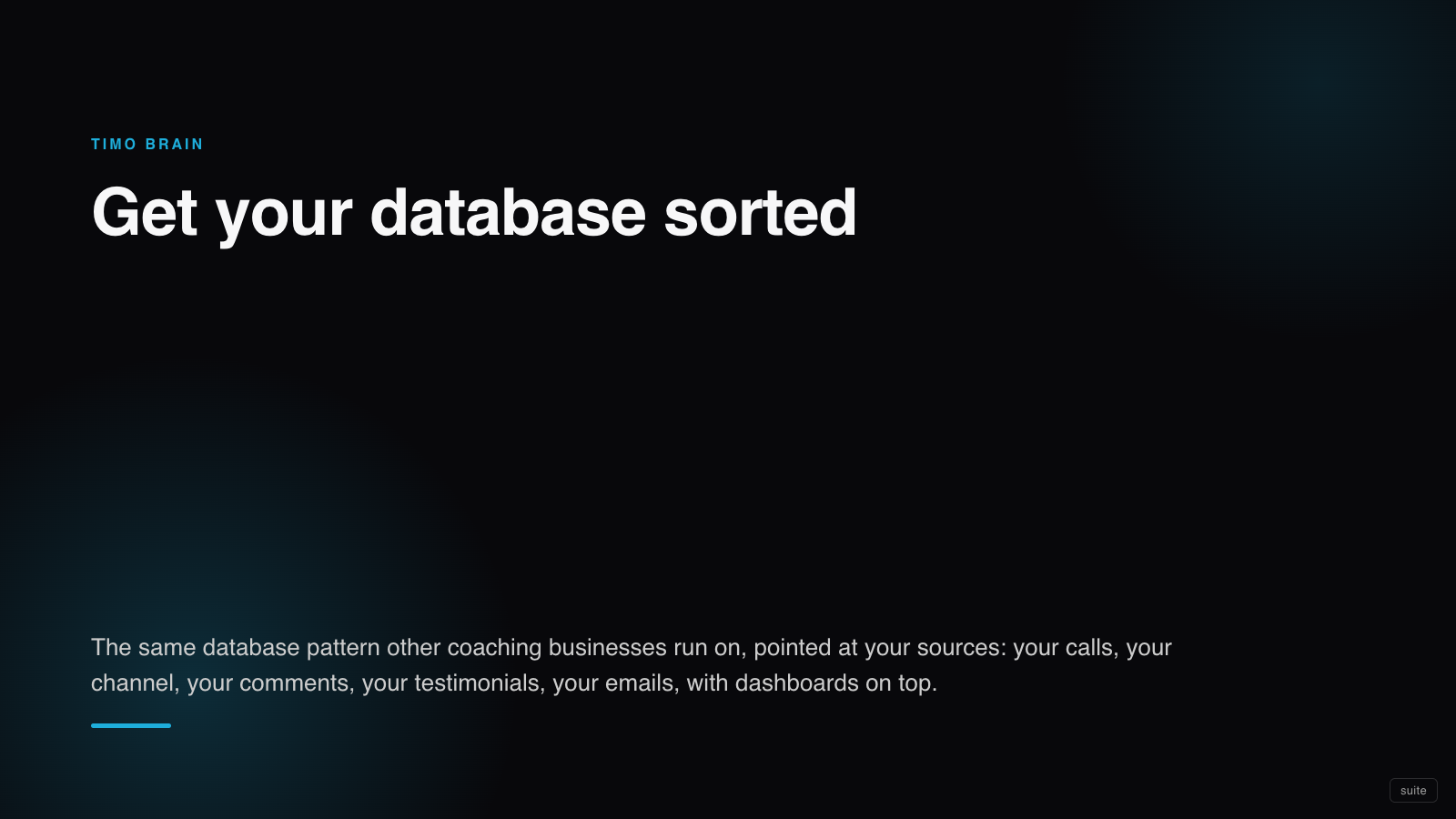 Get your database sorted