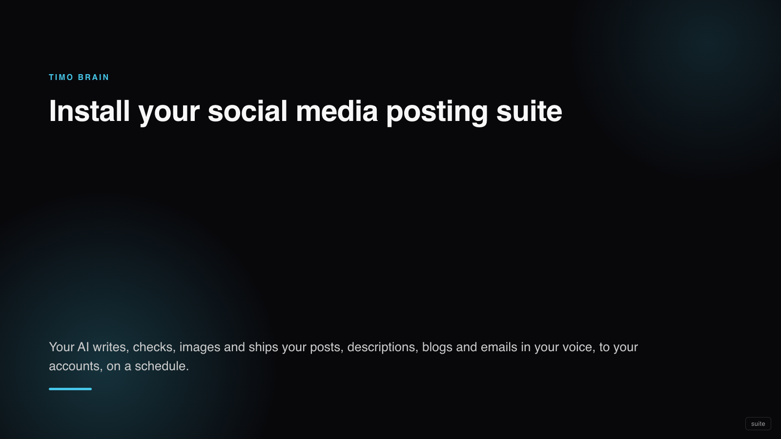 Install your social media posting suite