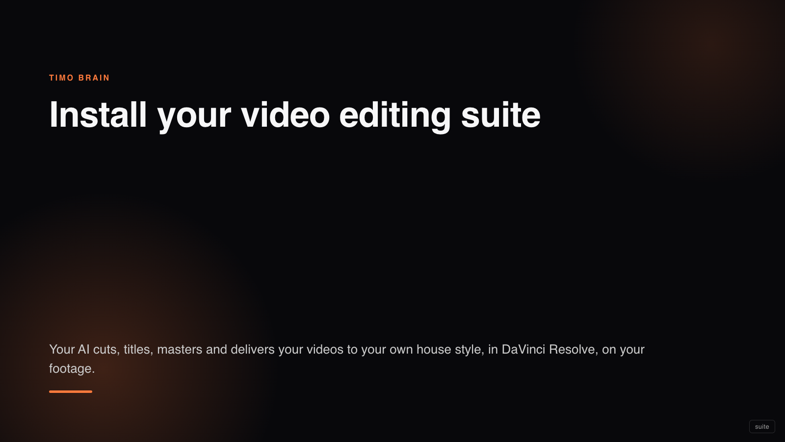 Install your video editing suite